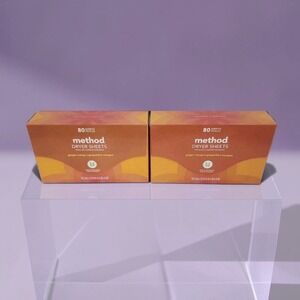Method Dryer Sheets Ginger Mango - 80 Sheets - Sealed - Set of 2 - Paper